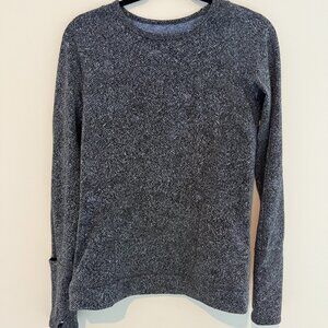 Women's Lululemon Cypress Blue Black Kiss Long Sleeve Top, Size 8
